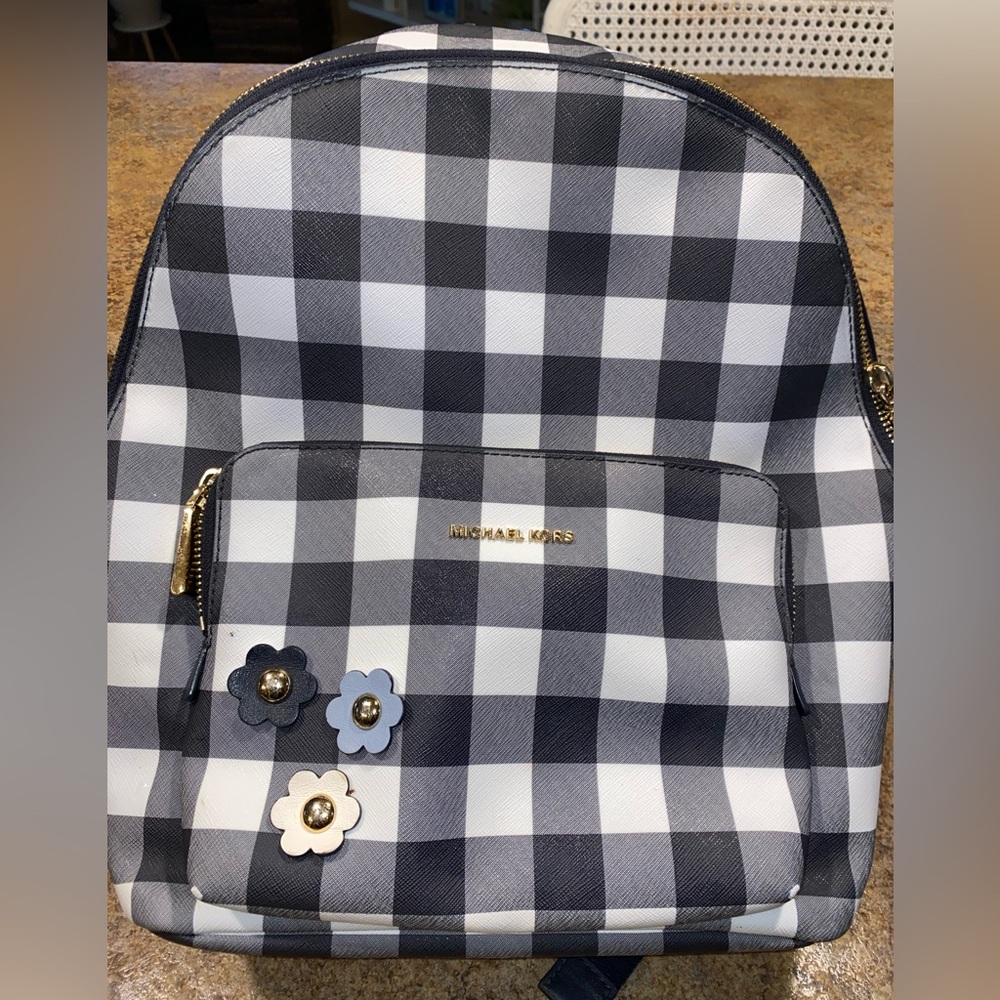 Michael Kors Gingham backpack in plaid